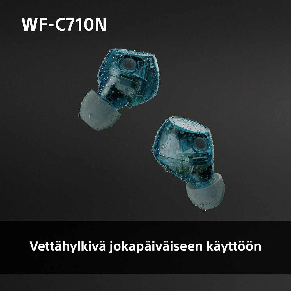 Ausinės Sony WF-C710N, Permatomos mėlynos