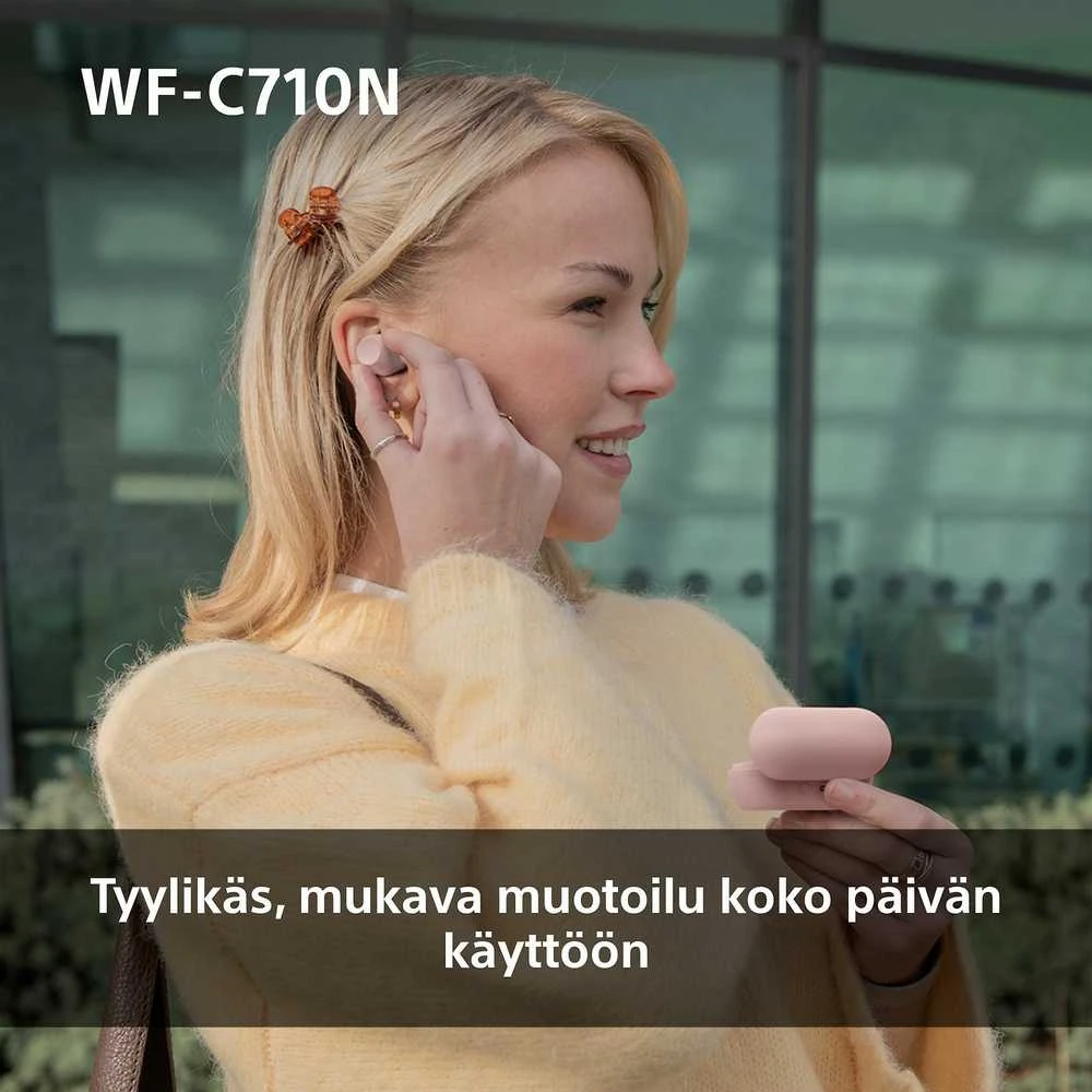 Ausinės Sony WF-C710N, Rožinės