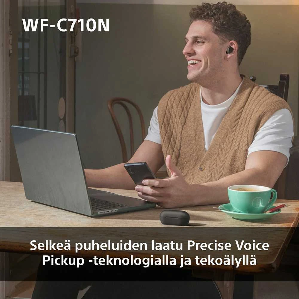 Ausinės Sony WF-C710N, Rožinės