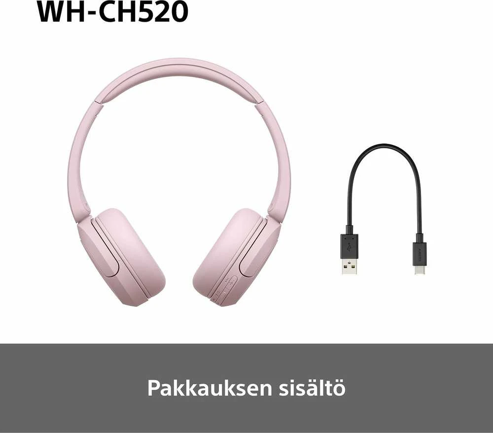 Belaidės Ausinės Sony WH-CH520L, Rožinės