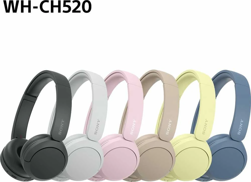 Belaidės Ausinės Sony WH-CH520L, Geltonos spalvos