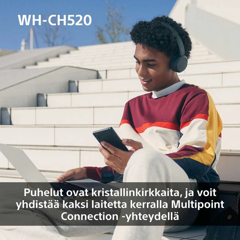 Belaidės Ausinės Sony WH-CH520L, Geltonos spalvos
