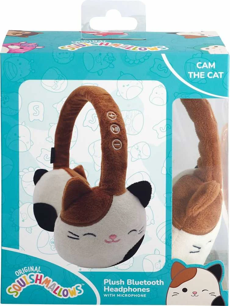 „Squishmallows“ pliušinės „Bluetooth“ ausinės su kamera