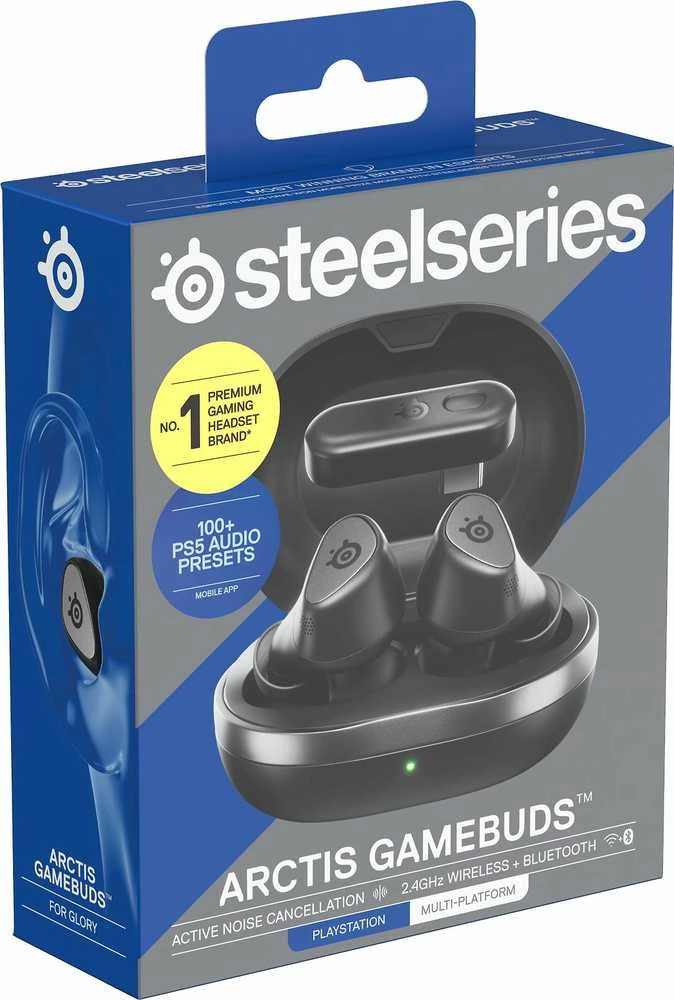 SteelSeries Arctis GameBuds žaidimų ausinės, skirtos PS, Juodos