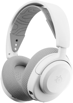 Baltos Steelseries Arctis Nova 3 žaidimų ausinės