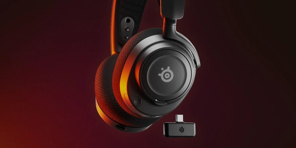 Belaidės žaidimų ausinės SteelSeries Arctis Nova 7, Juodos spalvos