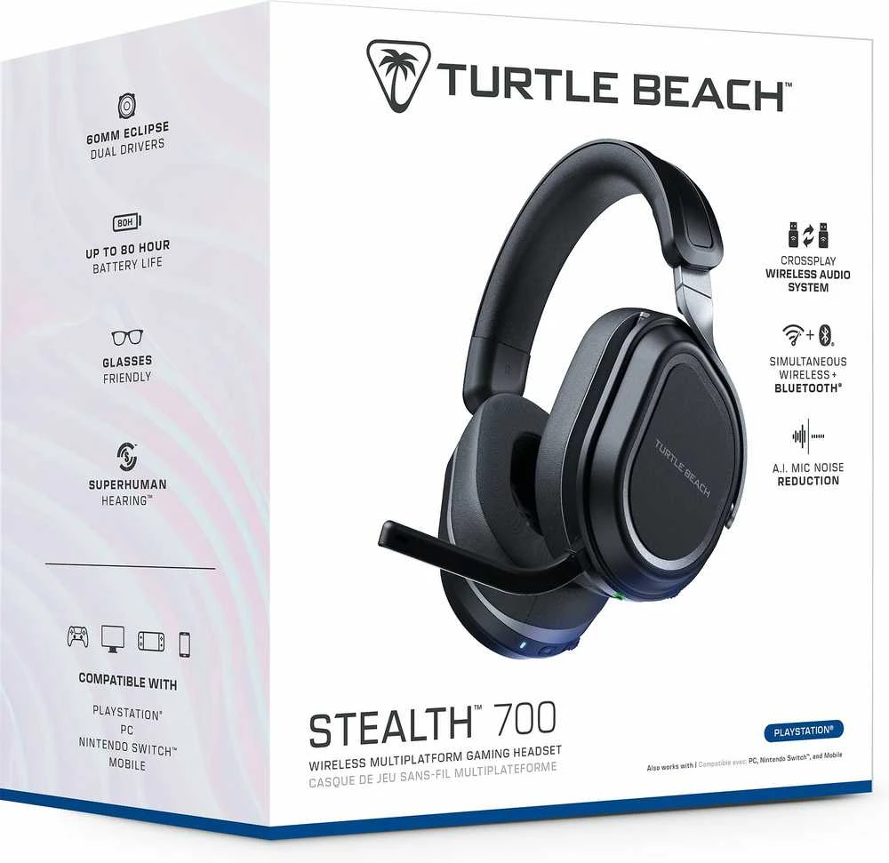 Turtle Beach Stealth 700 Gen 3 Belaidės žaidimų ausinės „PlayStation“| Juoda