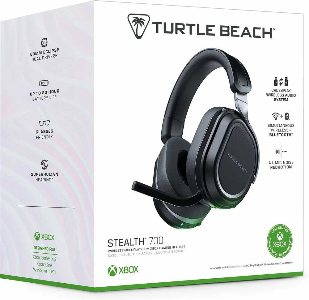 Turtle Beach Stealth 700 Gen 3 Belaidės „XBOX“ žaidimų ausinės |Juoda