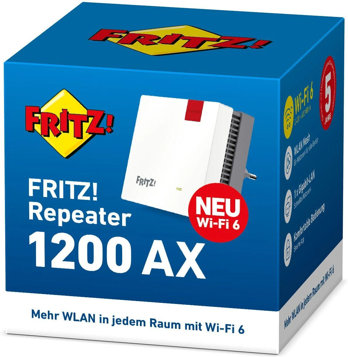 Šakotuvas AVM Repeater FRITZ! 1200 AX Tinklo kartotuvas 2400 Mbit/ai Balta