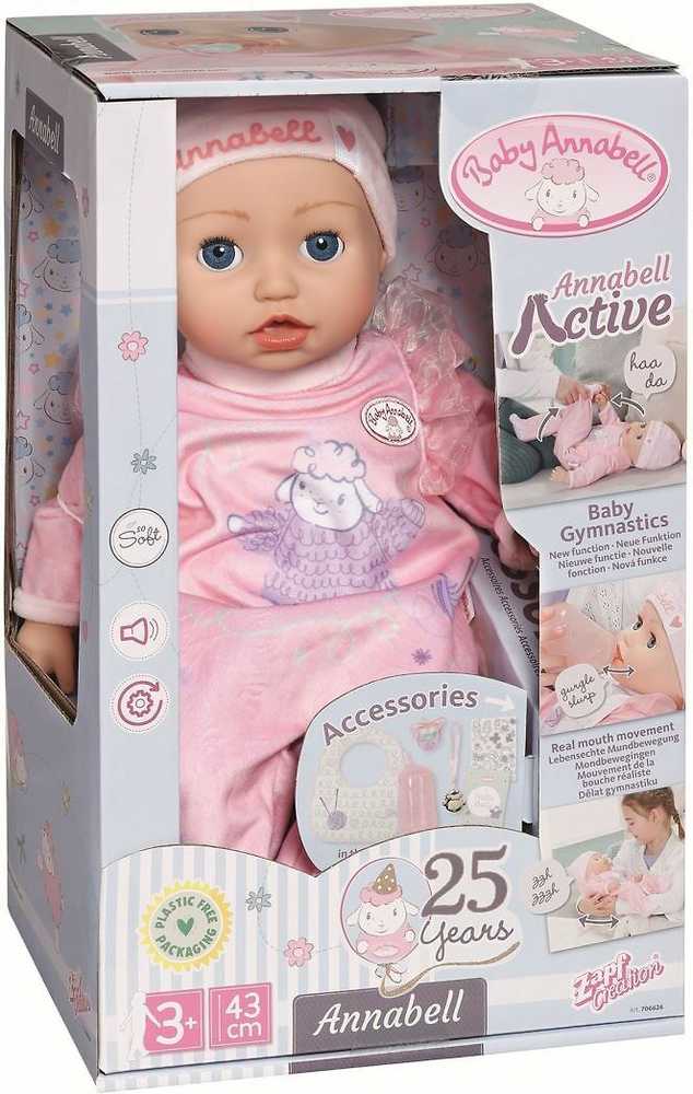 BABY ANNABELL Interaktyvi lėlė, 43 cm