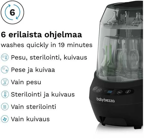 Baby Brezza Bottle Washer Pro buteliukų plovimo įrenginys (juodas)