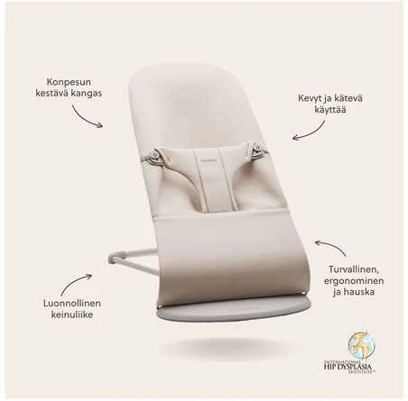 BABYBJORN gultukas BLISS 3D JERSEY, light beige, 006187 (Nemokamas pristatymas)