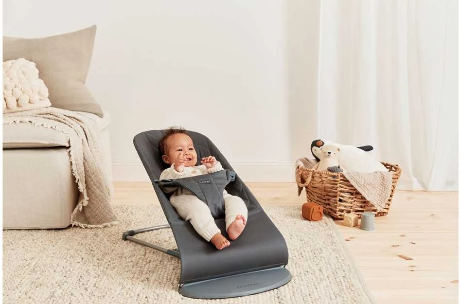 BabyBjorn Bliss - vaikiškas gultas | Žiedlapis Quilit / antracitas