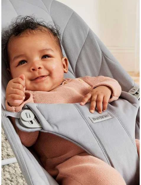 BabyBjorn Bliss - vaikiškas gultas | Austi žiedlapių antklodės šviesa Pilkas