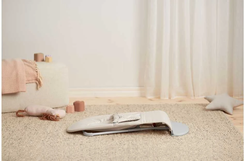 BabyBjörn Bouncer Balance Soft Woven sėdynė, šviesiai smėlio spalvos trikotažas