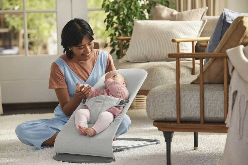 BabyBjorn Bliss - vaikiškas gultas | Austas šviesiai pilkas melanžas