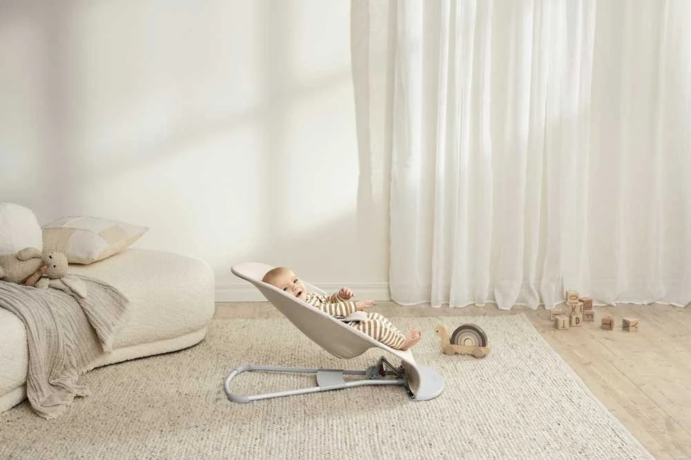 BabyBjorn Bliss - kūdikio supynės | Austas melanžas šviesiai smėlio spalvos