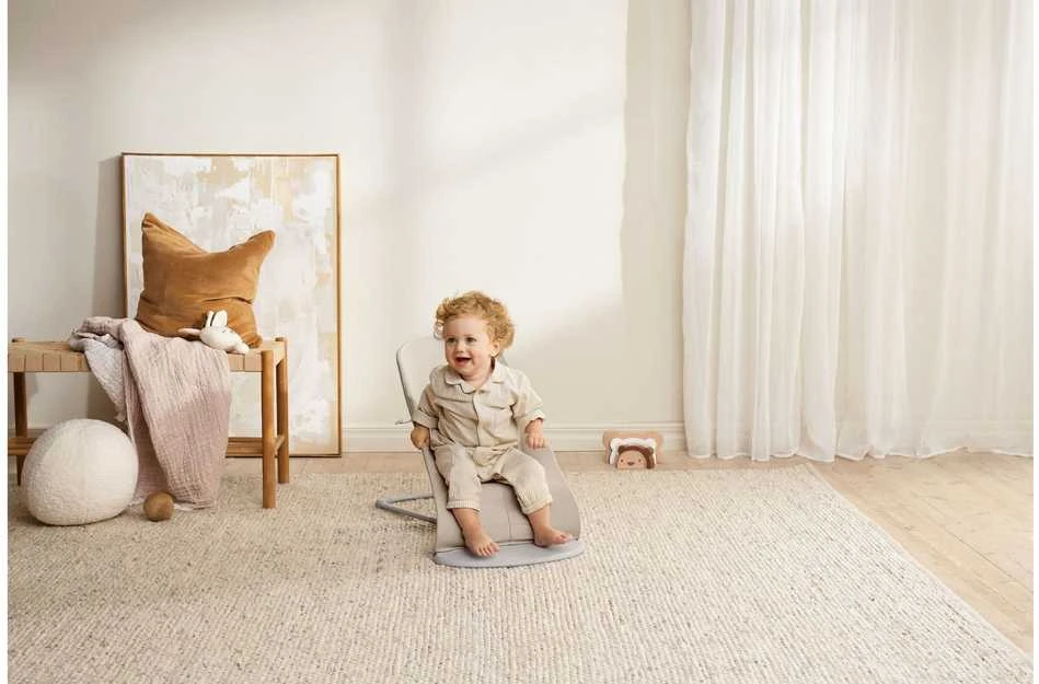 BabyBjorn Bliss - kūdikio supynės | Austas melanžas šviesiai smėlio spalvos