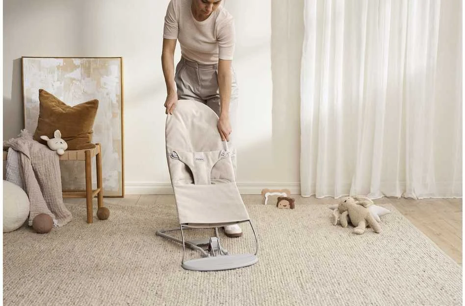 BabyBjorn Bliss - kūdikio supynės | Austas melanžas šviesiai smėlio spalvos