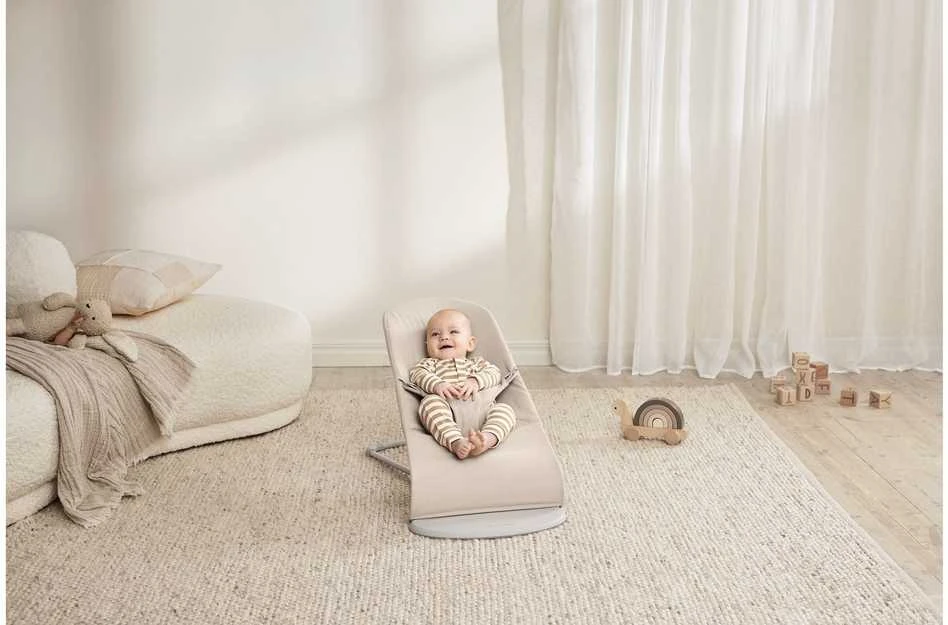 BabyBjorn Bliss - kūdikio supynės | Austas melanžas šviesiai smėlio spalvos
