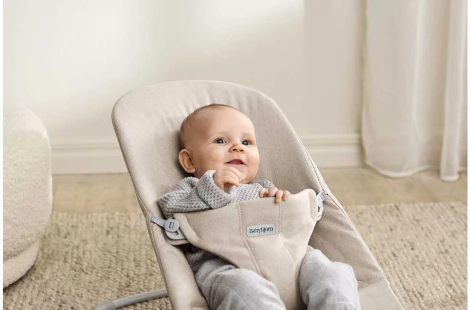BabyBjorn Bliss - kūdikio supynės | Austas melanžas šviesiai smėlio spalvos