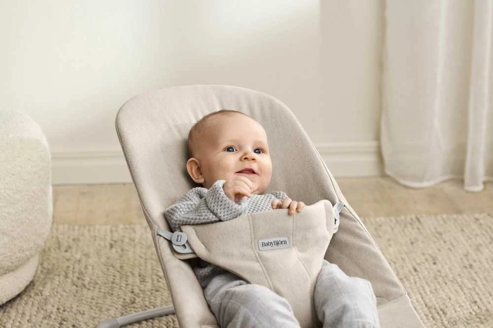 BabyBjorn Bliss - kūdikio supynės | Austas melanžas šviesiai smėlio spalvos