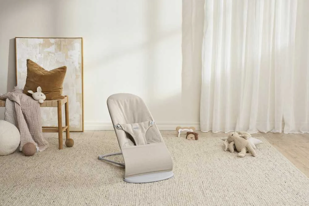 BabyBjorn Bliss - kūdikio supynės | Austas melanžas šviesiai smėlio spalvos
