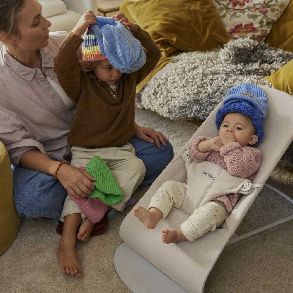 BabyBjorn Bliss - kūdikio supynės | Austas melanžas šviesiai smėlio spalvos