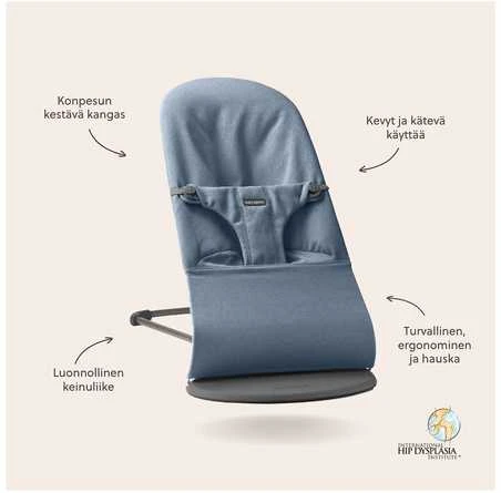 BabyBjorn Bliss - kūdikio praustuvė | Austas Mėlyna Melange