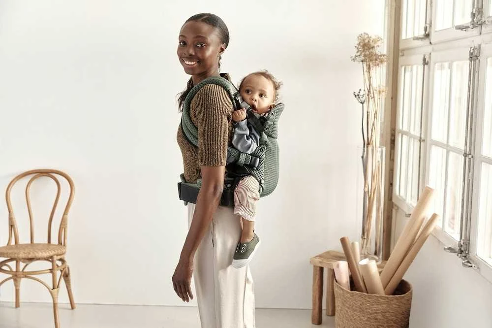 BABYBJORN nešioklė HARMONY 3D Mesh, Dark žalias, 088047