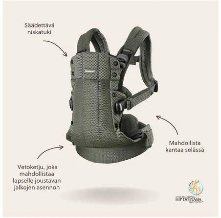 BABYBJORN nešioklė HARMONY 3D Mesh, Dark žalias, 088047