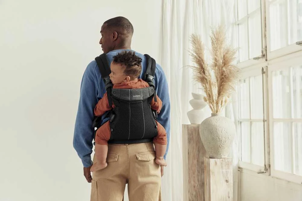 BabyBjorn Harmony Mesh 3D - ergonomiška nešioklė naujagimiams ir kūdikiams | Juoda