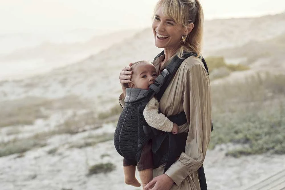 BabyBjorn Harmony Mesh 3D - ergonomiška nešioklė naujagimiams ir kūdikiams | Juoda