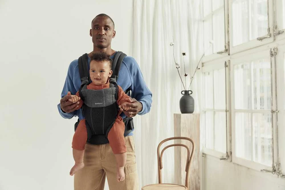 BabyBjorn Harmony Mesh 3D - ergonomiška nešioklė naujagimiams ir kūdikiams | Juoda