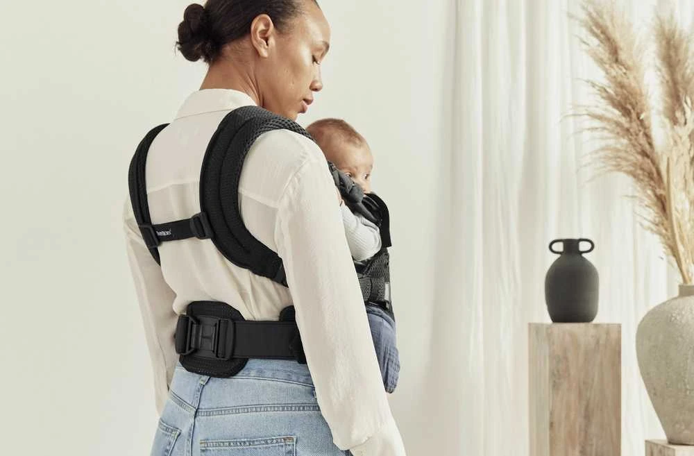 BabyBjorn Harmony Mesh 3D - ergonomiška nešioklė naujagimiams ir kūdikiams | Juoda
