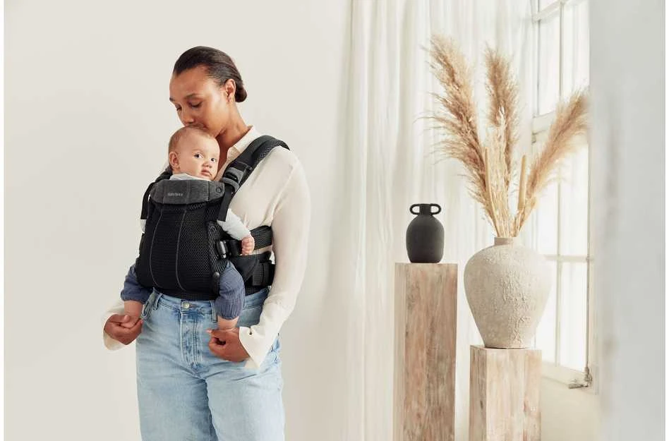 BabyBjorn Harmony Mesh 3D - ergonomiška nešioklė naujagimiams ir kūdikiams | Juoda
