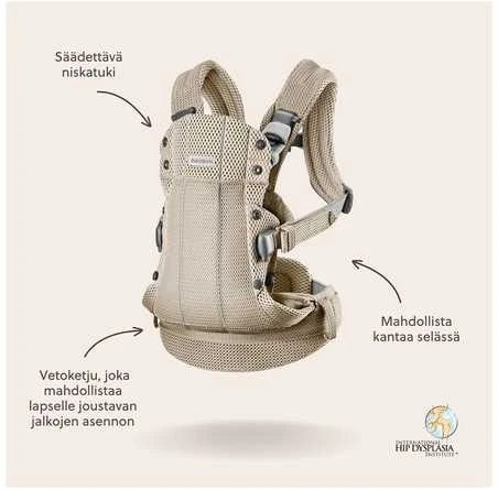 BABYBJORN nešioklė HARMONY 3D MESH, pilkas beige, 088002