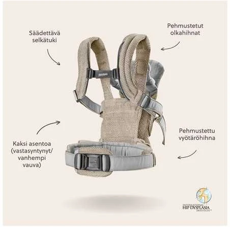 BABYBJORN nešioklė HARMONY 3D MESH, pilkas beige, 088002