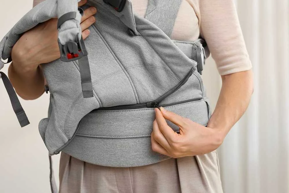 BabyBjorn Harmony - ergonomiška nešynė naujagimiams ir kūdikiams | Austas šviesiai pilkas melanžas