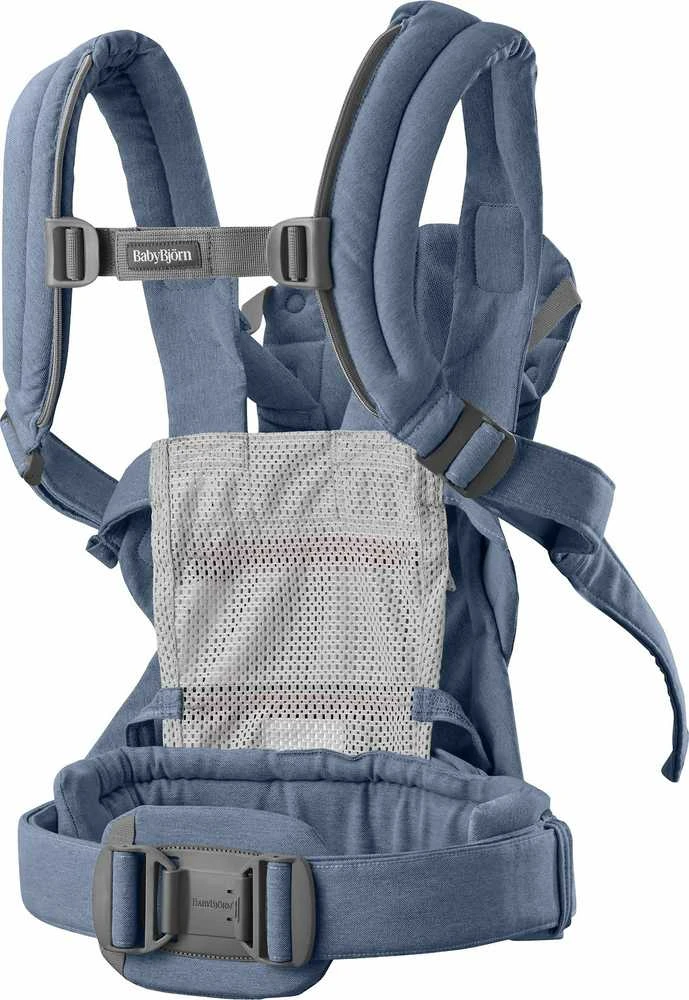 BABYBJORN nešioklė HARMONY WOVEN MELANGE, mėlynas 088033