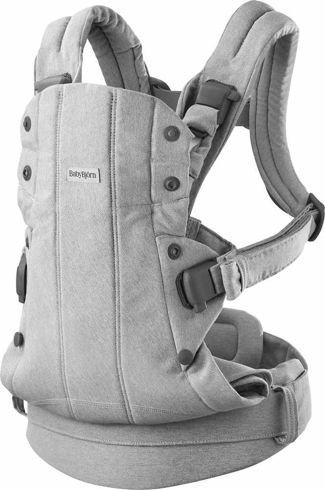 BabyBjorn Harmony - ergonomiška nešynė naujagimiams ir kūdikiams | Austas šviesiai pilkas melanžas