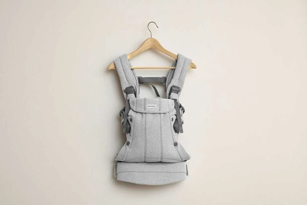 BabyBjorn Harmony - ergonomiška nešynė naujagimiams ir kūdikiams | Austas šviesiai pilkas melanžas