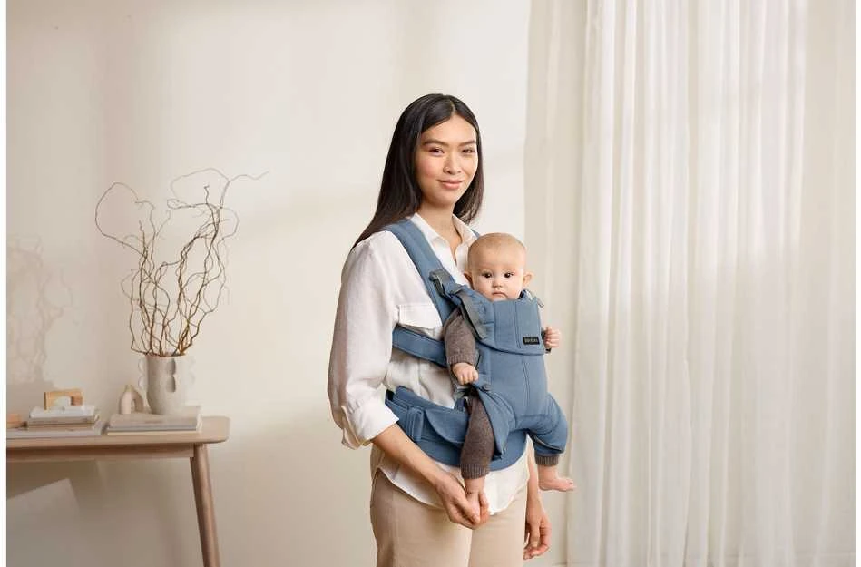 BABYBJORN nešioklė HARMONY WOVEN MELANGE, mėlynas 088033