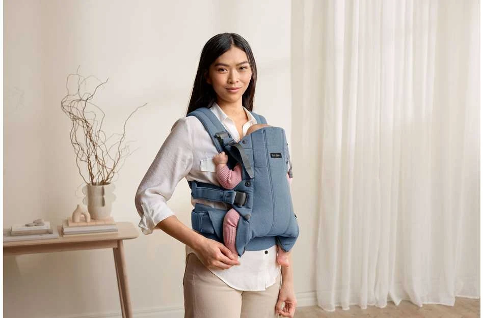 BABYBJORN nešioklė HARMONY WOVEN MELANGE, mėlynas 088033
