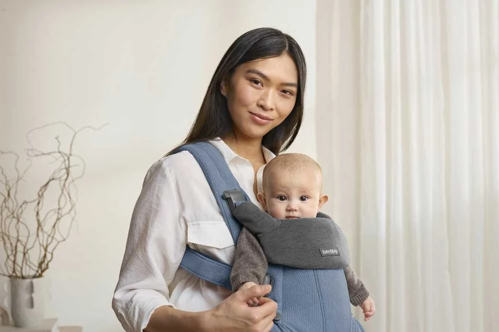 BABYBJORN nešioklė HARMONY WOVEN MELANGE, mėlynas 088033