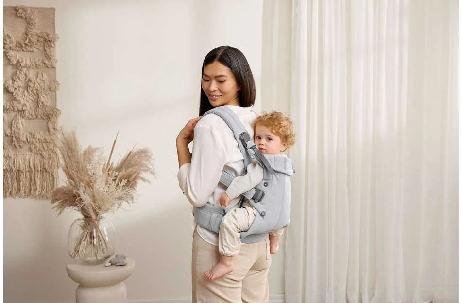 BabyBjorn Harmony - ergonomiška nešynė naujagimiams ir kūdikiams | Austas šviesiai pilkas melanžas