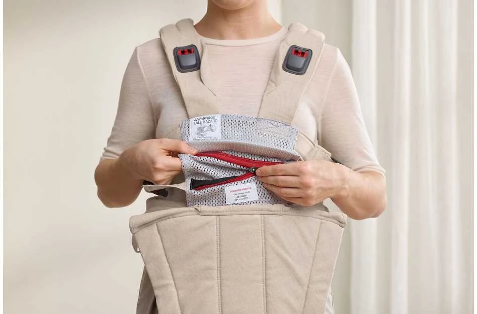 BabyBjorn Harmony - ergonomiška nešynė naujagimiams ir kūdikiams | Austi šviesiai smėlio spalvos