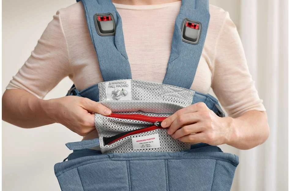 BABYBJORN nešioklė HARMONY WOVEN MELANGE, mėlynas 088033