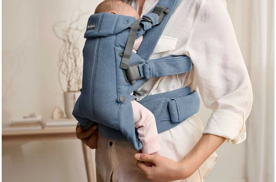 BABYBJORN nešioklė HARMONY WOVEN MELANGE, mėlynas 088033