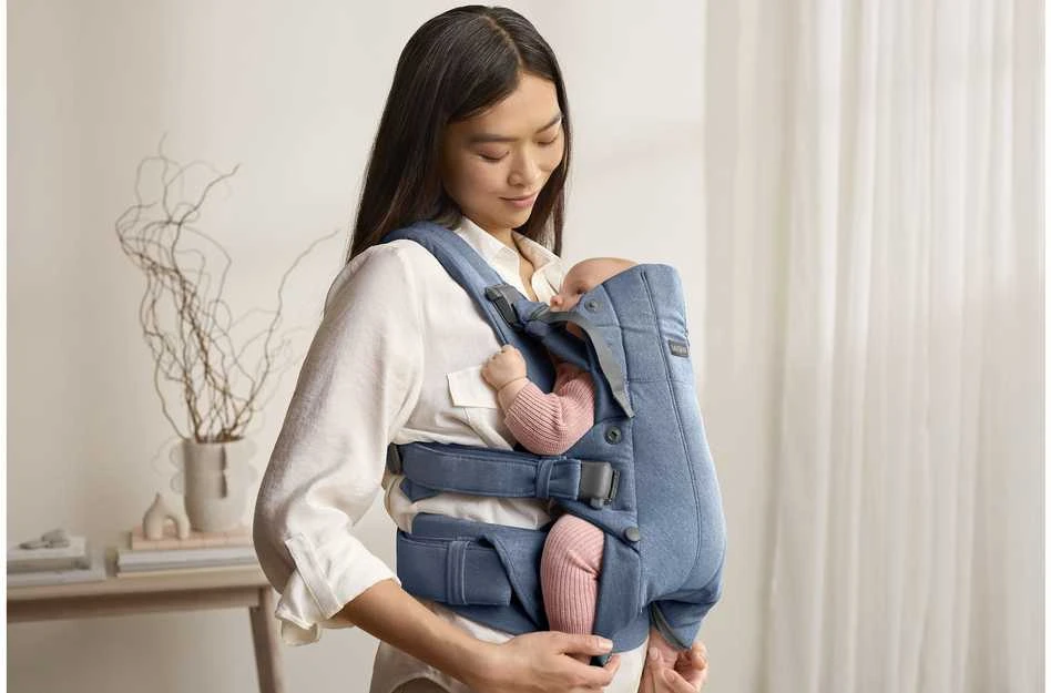 BABYBJORN nešioklė HARMONY WOVEN MELANGE, mėlynas 088033